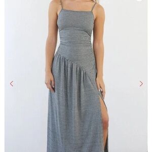 Lynn Midi Dress - Caviar Gingham - Lisa Says Gah!